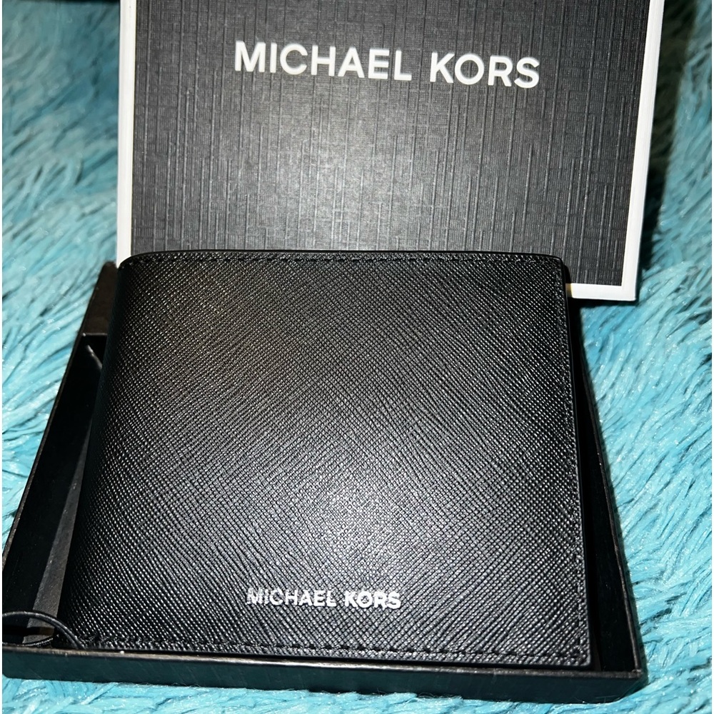 Michael Kors Slim Billfold Andy Black Leather Men's Wallet